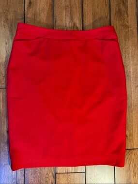 Chaus Vibrant Red Pencil Skirt